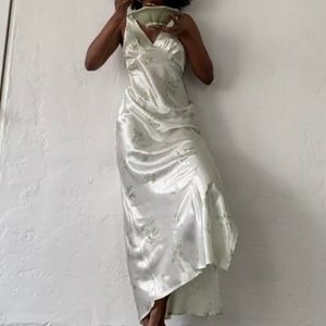 Verge Girl White Floral Satin Dress